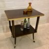 Mid Century Barwagen/ Minibar, 1950's, Nussbaum, auf Rollen, Vintage, 1960's, Designklassiker, Messing, Hifi, konische Beine, Fernsehtisch