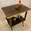 Mid Century Barwagen/ Minibar, 1950's, Nussbaum, auf Rollen, Vintage, 1960's, Designklassiker, Messing, Hifi, konische Beine, Fernsehtisch
