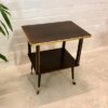 Mid Century Barwagen/ Minibar, 1950's, Nussbaum, auf Rollen, Vintage, 1960's, Designklassiker, Messing, Hifi, konische Beine, Fernsehtisch
