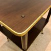 Mid Century Barwagen/ Minibar, 1950's, Nussbaum, auf Rollen, Vintage, 1960's, Designklassiker, Messing, Hifi, konische Beine, Fernsehtisch