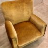 Vintage Lounge Sessel, gelb, 1960's, Velours, Clubsessel, auf Rollen, gold, Patina, 1970, Designklassiker, Mid Century Sessel
