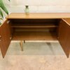 Vintage Nussbaum Sideboard, 1970's, 1960's, Maserung, braun, verschließbar, Schubladen, Fächer, Anrichte, Kommode, Klassiker, Design, Mid Century