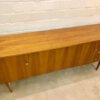 Vintage Nussbaum Sideboard, 1970's, 1960's, Maserung, braun, verschließbar, Schubladen, Fächer, Anrichte, Kommode, Klassiker, Design, Mid Century