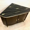 Mid Century Eckschrank, Phonoschrank 1950's, Vintage, Kommode, Sideboard, Anrichte, Hifi-Schrank, dunkelbraun, braun, rockabilly, 1960's, Türen