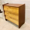 Vintage Schuhschrank, 1970's, Nussbaum, Rüster, Metallgriffe, 3 Fächer, Mid Century, Kommode, Sideboard, Anrichte, 1960's, 1950's, braun, Klassiker, Mid Century Modern