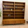 Mid Century Musterring Bücherregal, 1960's, Nussbaum, Sideboard, Kommode, Regalwand, Vintage, 1970's, Mid Century Modern, Schubladen, Schiebetüren, Designklassiker, Vintage Moebel, Danish Design