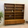 Mid Century Musterring Bücherregal, 1960's, Nussbaum, Sideboard, Kommode, Regalwand, Vintage, 1970's, Mid Century Modern, Schubladen, Schiebetüren, Designklassiker, Vintage Moebel, Danish Design