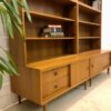 Mid Century Musterring Bücherregal, 1960's, Nussbaum, Sideboard, Kommode, Regalwand, Vintage, 1970's, Mid Century Modern, Schubladen, Schiebetüren, Designklassiker, Vintage Moebel, Danish Design