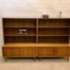 Mid Century Musterring Bücherregal, 1960's, Nussbaum, Sideboard, Kommode, Regalwand, Vintage, 1970's, Mid Century Modern, Schubladen, Schiebetüren, Designklassiker, Vintage Moebel, Danish Design