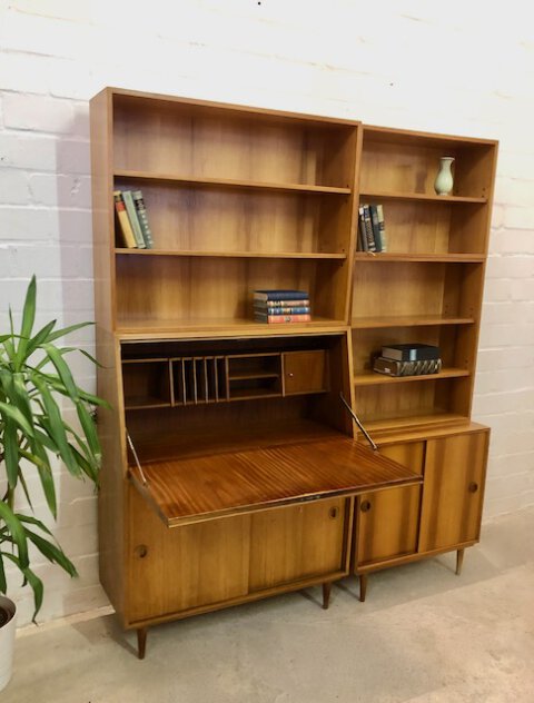 Musterring Sekretär mit Bücherregal, Mid Century 1960's - deklamo
