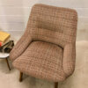 Mid Century Lounge Sessel, 1960's, Cube, Cocktailsessel, Polstersessel, Holzarmlehnen, Designer Sessel, Vintage-Möbel, Mid Century Möbel, grün,