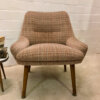 Mid Century Lounge Sessel, 1960's, Cube, Cocktailsessel, Polstersessel, Holzarmlehnen, Designer Sessel, Vintage-Möbel, Mid Century Möbel, grün,