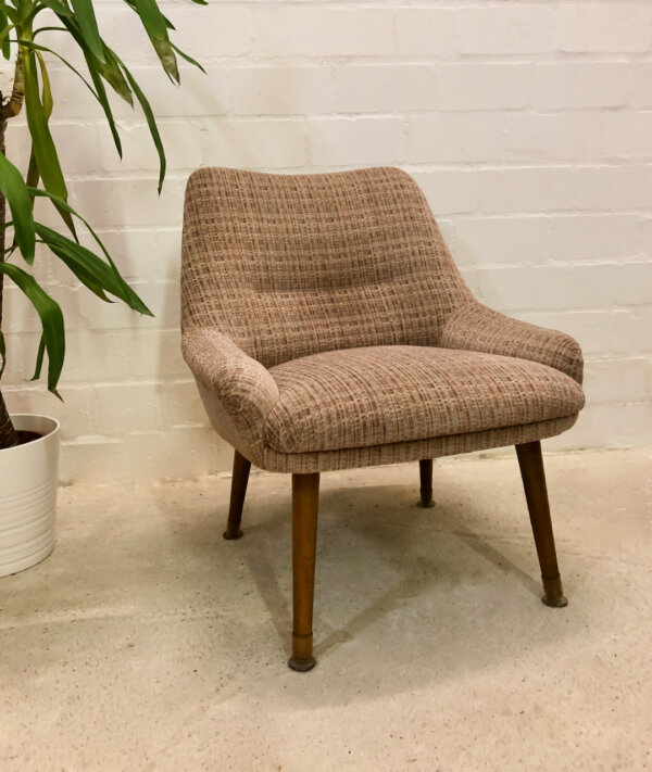 Mid Century Lounge Sessel, 1960's, Cube, Cocktailsessel, Polstersessel, Holzarmlehnen, Designer Sessel, Vintage-Möbel, Mid Century Möbel, grün,