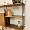 Vintage WHB "String-Regal" mit Minibar, mit Schubladen, Mid Century, Teakholz, WHB, String, Teakholz, 1960's, Barfach, Bücherregal, Designklassiker, Leiter-Regal, 1970's