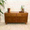 Lowboard 1950's, kl. Barschrank, Kommode, Sideboard, Vintage, Mid Century, 1960's, 1970's, Anrichte, Minibar, Flurkommode, hellbraun