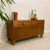 Lowboard 1950's, kl. Barschrank, Kommode, Sideboard, Vintage, Mid Century, 1960's, 1970's, Anrichte, Minibar, Flurkommode, hellbraun