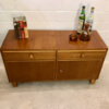 Lowboard 1950's, kl. Barschrank, Kommode, Sideboard, Vintage, Mid Century, 1960's, 1970's, Anrichte, Minibar, Flurkommode, hellbraun
