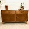 Lowboard 1950's, kl. Barschrank, Kommode, Sideboard, Vintage, Mid Century, 1960's, 1970's, Anrichte, Minibar, Flurkommode, hellbraun
