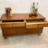 Lowboard 1950's, kl. Barschrank, Kommode, Sideboard, Vintage, Mid Century, 1960's, 1970's, Anrichte, Minibar, Flurkommode, hellbraun
