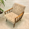 Mid Century Armchair, Casala 1950's, Easy Chair, Lounge Sessel, Sprossenarmlehnen, Rockabilly, Clubsessel, Vollholzgestell, Nussbaum, Designklassiker, Mid Century, Modern, Vintage
