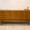 Vintage Sideboard, Nussbaum, 4 Schubladen, verschließbar, hell, Anrichte, Mid Century, 1960's, braun, Danish Design, Designklassiker, Kommode, Agentur Einrichtung, Industrial, Loft, Mid Century Modern, Credenzia