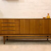 Vintage Sideboard, Nussbaum, 4 Schubladen, verschließbar, hell, Anrichte, Mid Century, 1960's, braun, Danish Design, Designklassiker, Kommode, Agentur Einrichtung, Industrial, Loft, Mid Century Modern, Credenzia