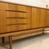 Vintage Sideboard, Nussbaum, 4 Schubladen, verschließbar, hell, Anrichte, Mid Century, 1960's, braun, Danish Design, Designklassiker, Kommode, Agentur Einrichtung, Industrial, Loft, Mid Century Modern, Credenzia