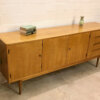 Mid Century Credenzia, Sideboard Esche 1960's, Vintage, helle Holz, Kirsche, 4 Schubladen, konische Beine, verschließbar, 2 Fächer, Designklassiker, Modern, Industrial, Agentureinrichtung, Interior Design, Kommode, Anrichte, Buffet, Lowboard
