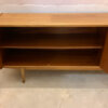 Vintage Sideboard, Anrichte 1960's, Kommode, gestreift, Nussbaum, Designklassiker, Mid Century, 4 Schubladen, Büro, verschließbar, Agentur