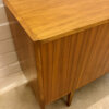 Vintage Sideboard, Anrichte 1960's, Kommode, gestreift, Nussbaum, Designklassiker, Mid Century, 4 Schubladen, Büro, verschließbar, Agentur