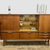 Highboard/ Buffetschrank Bartels Werke, Schrank, Teak, Teakholz, Vintage, Mid Century, Vitrine, Vitrinenschrank, Schubladen, Schiebetüren, dunkles Holz