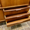 Highboard/ Buffetschrank Bartels Werke, Schrank, Teak, Teakholz, Vintage, Mid Century, Vitrine, Vitrinenschrank, Schubladen, Schiebetüren, dunkles Holz