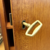 Highboard/ Buffetschrank Bartels Werke, Schrank, Teak, Teakholz, Vintage, Mid Century, Vitrine, Vitrinenschrank, Schubladen, Schiebetüren, dunkles Holz
