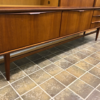 Highboard/ Buffetschrank Bartels Werke, Schrank, Teak, Teakholz, Vintage, Mid Century, Vitrine, Vitrinenschrank, Schubladen, Schiebetüren, dunkles Holz
