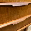 Highboard/ Buffetschrank Bartels Werke, Schrank, Teak, Teakholz, Vintage, Mid Century, Vitrine, Vitrinenschrank, Schubladen, Schiebetüren, dunkles Holz