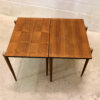 Nesting Tables, Beistelltische Opal Möbel, Nussbaum, Vintage, Mid Century, Satztische, 2er Set, konische Beine, Danish Design, Couchtische, Maserung, 1960's, 1970's