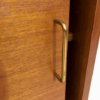 Teakholz Sekretär, Danish Design 1960's, Mid Century, Vintage, helles Holz, Schiebetüren, Messing Griffe, Metallfüße, Desk, Schreibtisch, Designklassiker