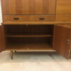 Vintage Nussbaum Highboard, 1970's, Barschrank, Buffet, aufklappbar, Schubladen, verschließbar, Sideboard, Anrichte, Mid Century, Designklassiker, 1960's