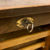 Vintage Rollladen Schreibtisch, 1960's, dunkelbraun, Eiche, Mid Century, Industrial, verschließbar, Rolltür, Schubladen, klein, Dekotisch, 1970, Desk, Sekretär