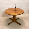 Vintage Esstisch, Teakholz rund/ oval, ausziehbar, Danish Design, 2 Einsteckplatten, dicke Tischplatte, 1970, 1980, Made in Denmark