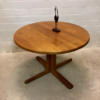 Vintage Esstisch, Teakholz rund/ oval, ausziehbar, Danish Design, 2 Einsteckplatten, dicke Tischplatte, 1970, 1980, Made in Denmark