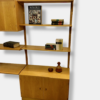 Danish Design Regalwand, HG Furniture, 1970's, Eiche, helles Holz, Bücherregal, Schrank, Mid Century, Made in Denmark, Rud Thygesen, Johnny Sørensen, Regalböden, Wandregal, 1960's, Designklassiker