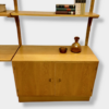 Danish Design Regalwand, HG Furniture, 1970's, Eiche, helles Holz, Bücherregal, Schrank, Mid Century, Made in Denmark, Rud Thygesen, Johnny Sørensen, Regalböden, Wandregal, 1960's, Designklassiker