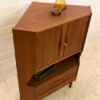 Mid Century Bar-Ecksckrank, 1960's, Teakholz, Teak, Vintage, 1970's, Danish Design, Made in Denmark, Minibar, Barfach, Schubladen, verschließbar, Highboard, Sideboard, Anrichte, Eckanrichte