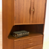 Mid Century Bar-Ecksckrank, 1960's, Teakholz, Teak, Vintage, 1970's, Danish Design, Made in Denmark, Minibar, Barfach, Schubladen, verschließbar, Highboard, Sideboard, Anrichte, Eckanrichte