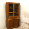 Mid Century Eckschrank, Danish Design, 1970's, Vitrine, Schrank, Schubladen, Schiebetüren, Lamellentüren, Bar, Barschrank, Vintage, Made in Denmark, Dyrlund, 1960's