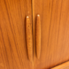 Mid Century Eckschrank, Danish Design, 1970's, Vitrine, Schrank, Schubladen, Schiebetüren, Lamellentüren, Bar, Barschrank, Vintage, Made in Denmark, Dyrlund, 1960's
