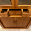 Mid Century Eckschrank, Danish Design, 1970's, Vitrine, Schrank, Schubladen, Schiebetüren, Lamellentüren, Bar, Barschrank, Vintage, Made in Denmark, Dyrlund, 1960's