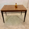Teakholz Esstisch, Vintage 1960's, ausziehbar, klappbar, Palisander, Danish Design, Mid Century, 1970's, Dining Table, Konische Beine, Untergestell Palisander