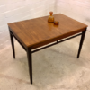 Teakholz Esstisch, Vintage 1960's, ausziehbar, klappbar, Palisander, Danish Design, Mid Century, 1970's, Dining Table, Konische Beine, Untergestell Palisander